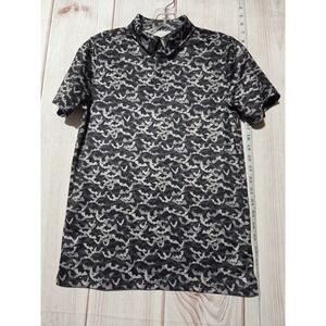 BCG GOLF Kids Boys Girls Bat Camo Print Polo Shirt Size L 14 16 Short Sleeve‎